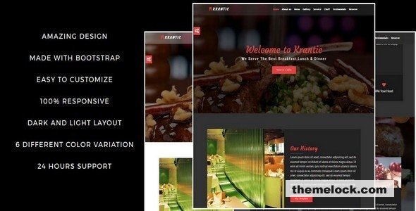 KRANTIC - Responsive Restaurant HTML5 Template