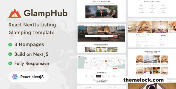 GlampHub - React NextJs Listing Glamping Template