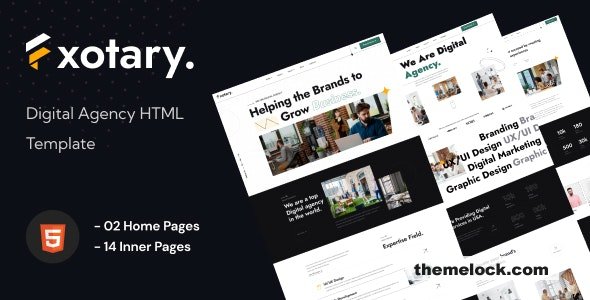 Fxotary - Digital Agency HTML Template