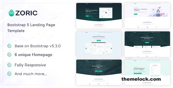 Zoric - Responsive Landing Page Template