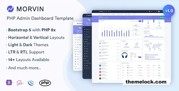 Morvin - PHP Admin & Dashboard Template