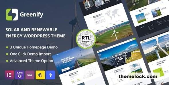 Greenify v1.7 - Solar & Renewable Energy WordPress Theme