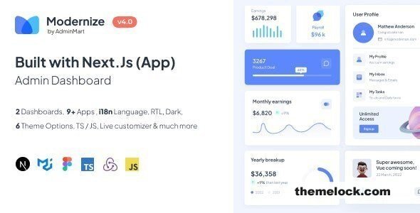 Modernize v4.0 - Next Js Admin Dashboard with App Directory