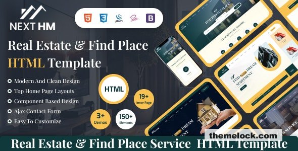 NextHM – Real Estate & Find Place Service HTML Template