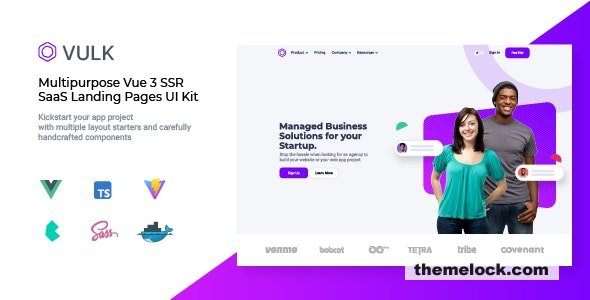 Vulk v2.0.1 - Multipurpose Vue 3 SSR SaaS Landing Pages UI Kit