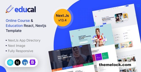 Educal v0.1.1 – Online Course and Education React, Nextjs Template