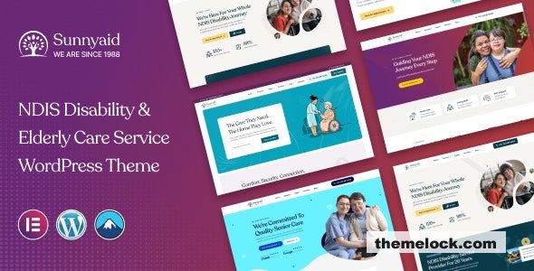 Sunnyaid v1.0.0 – NDIS Disability & Elderly Care Service WordPress Theme