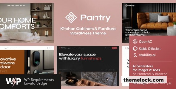 Pantry v1.1.1 - Kitchen Cabinets & Furniture WordPress Theme