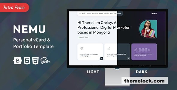 Nemu - Personal vCard/Portfolio Template