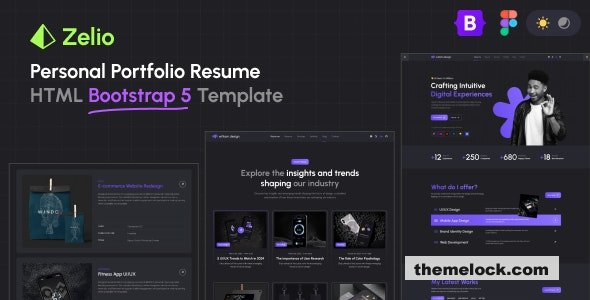 Zelio - Personal Portfolio HTML Bootstrap Template