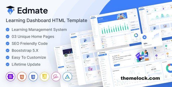 Edmate - Learning Dashboard HTML Template