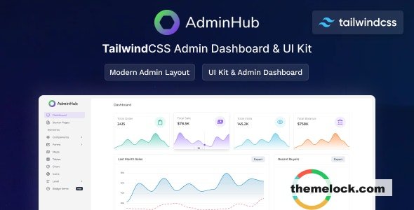 AdminHub - Tailwind Admin Layout & UI Kit Template