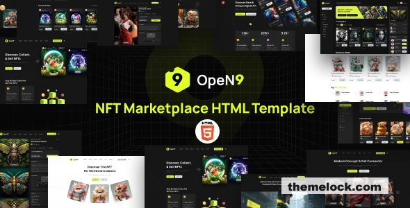 Open9 - NFT Marketplace HTML Template