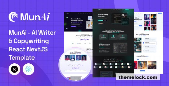 MunAi - AI Writer & Copywriting React NextJS Template