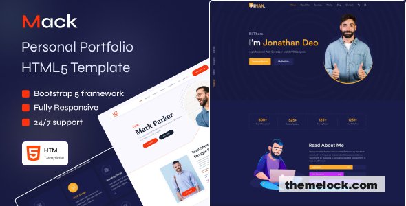 Mack - Personal Portfolio & Business HTML5 Template