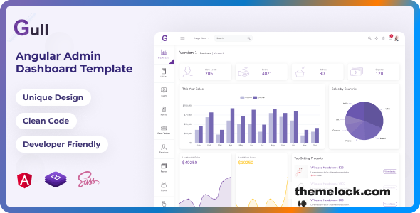 Gull - Angular 18+ Admin Dashboard Template - 23 June 2024