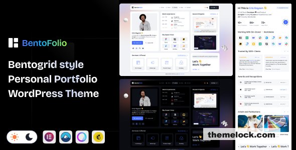 Bentofolio v1.0.1 – Personal Portfolio WordPress Theme