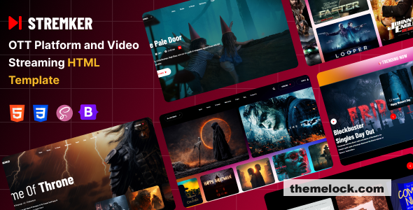 Stremker - OTT Platform and Video Streaming HTML Template