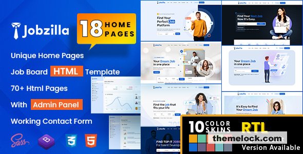 Jobzilla - Job Board HTML Template