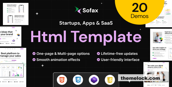 Sofax - Saas & Startup Html Template