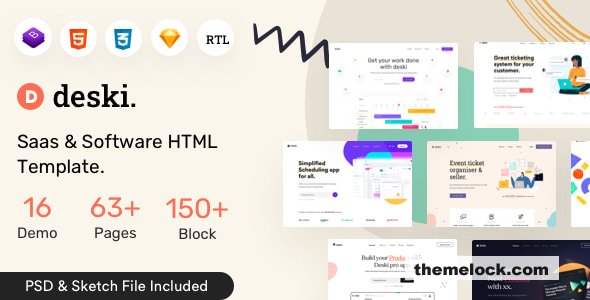 Deski - Saas & Software HTML + RTL Template