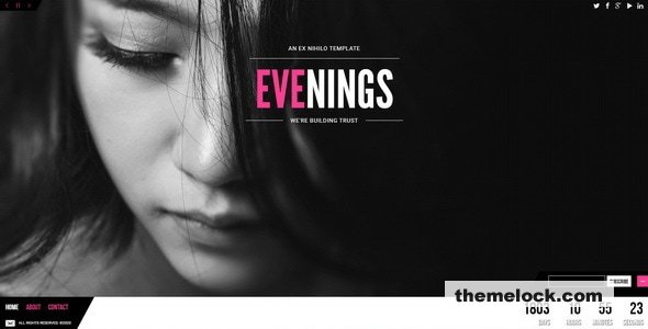 Evenings - Responsive Coming Soon Page