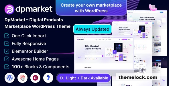 DpMarket v1.0.1 – Digital Marketplace Multi-Vendor WooCommerce Theme Multipurpose