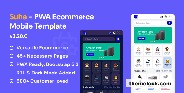 Suha - PWA Ecommerce Mobile