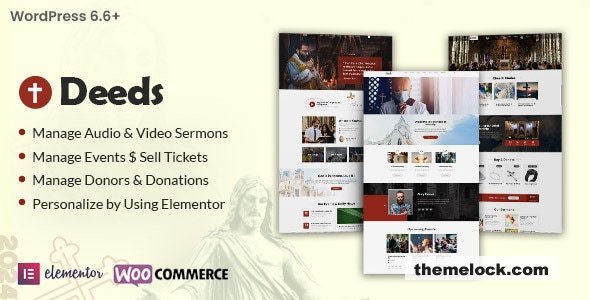 Deeds v10.1 - Best Responsive Nonprofit Church WordPress Theme