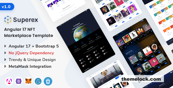 Superex - Angular 17 NFT Marketplace Tempate