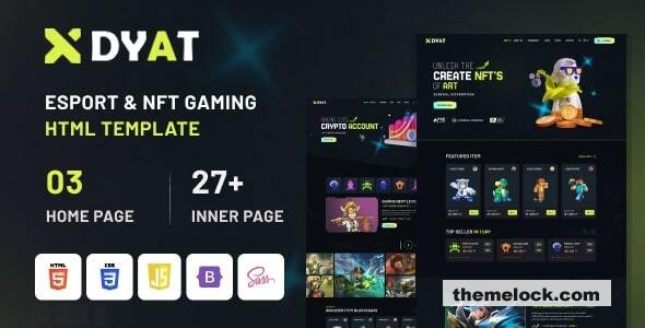 DYAT - eSports and Gaming NFT HTML Template