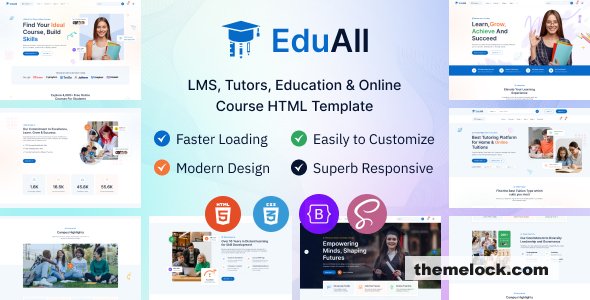 EduAll - Education Tutors LMS & Online Course Template Multipurpose