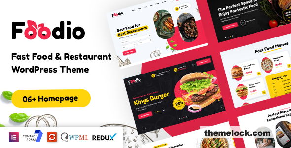 Foodio v1.0.0 - Fast Food Restaurant WordPress Theme