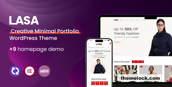 Lasa v1.0.8 - Creative Minimal WooCommerce WordPress Theme