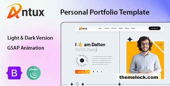 Antux - Personal Portfolio HTML Template