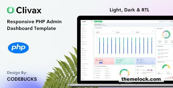 Clivax v1.0 - PHP Admin & Dashboard Template