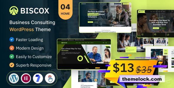 Biscox v1.0.1 – Business Consulting WordPress Theme Multipurpose