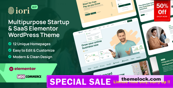 iori v1.0.7 - Multipurpose Startup & SaaS Software Technology Elementor WordPress Theme