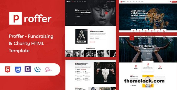 Proffer - Fundraising & Charity HTML Template