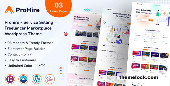 Prohire v1.0 - Service Selling Marketplace WordPress