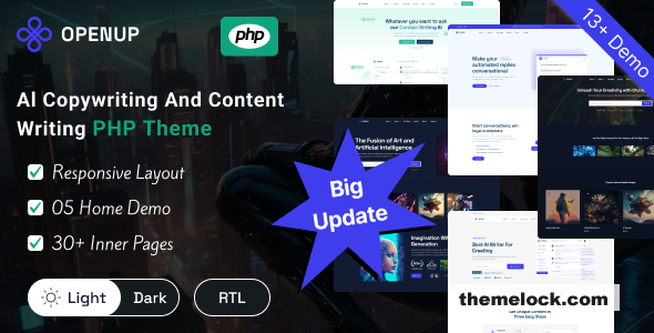Openup v1.0 - AI Writer and AI Application PHP Template