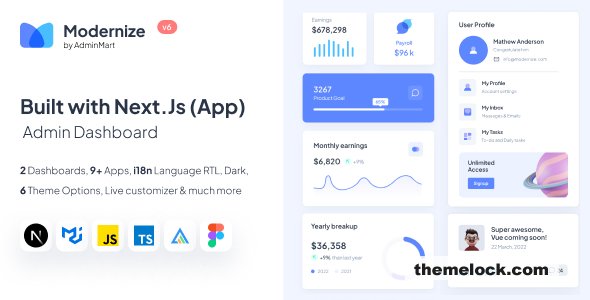 Modernize v6.0 - Next Js Admin Dashboard with App Directory