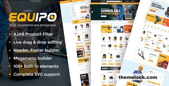 Equipo v3.0 - Parts And Tools WordPress WooCommerce Theme