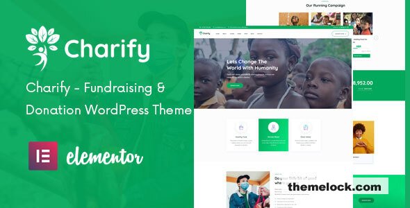 Charify v1.0.4 - Fundraising & Donation WordPress Theme