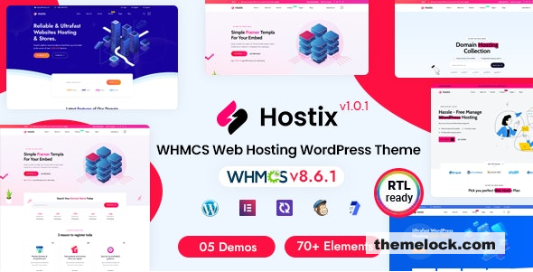 Hostix v2.0.2 - Hosting WHMCS WordPress Theme