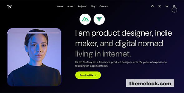 Wize - Creative Personal Portfolio Nuxt js Template