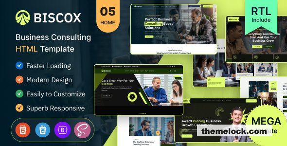 Biscox - Consulting Business HTML Template Multipurpose