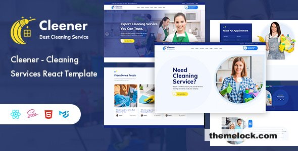 Cleener - Cleaning Services React Template