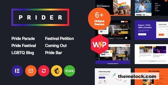 Prider v1.1.1 - LGBT & Gay Rights Festival WordPress Theme + Bar