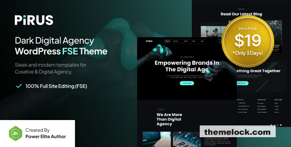 Pirus v1.0 – Dark Digital Agency FSE WordPress Theme